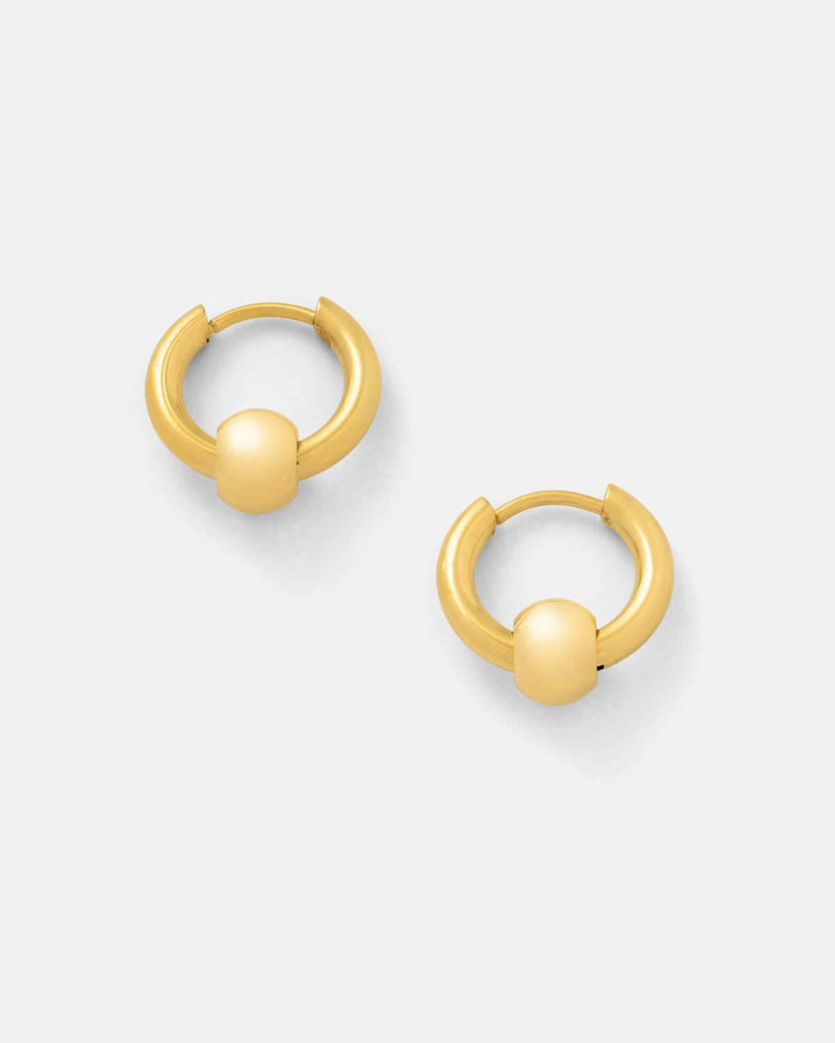 Ball Hoop Earrings (Gold)