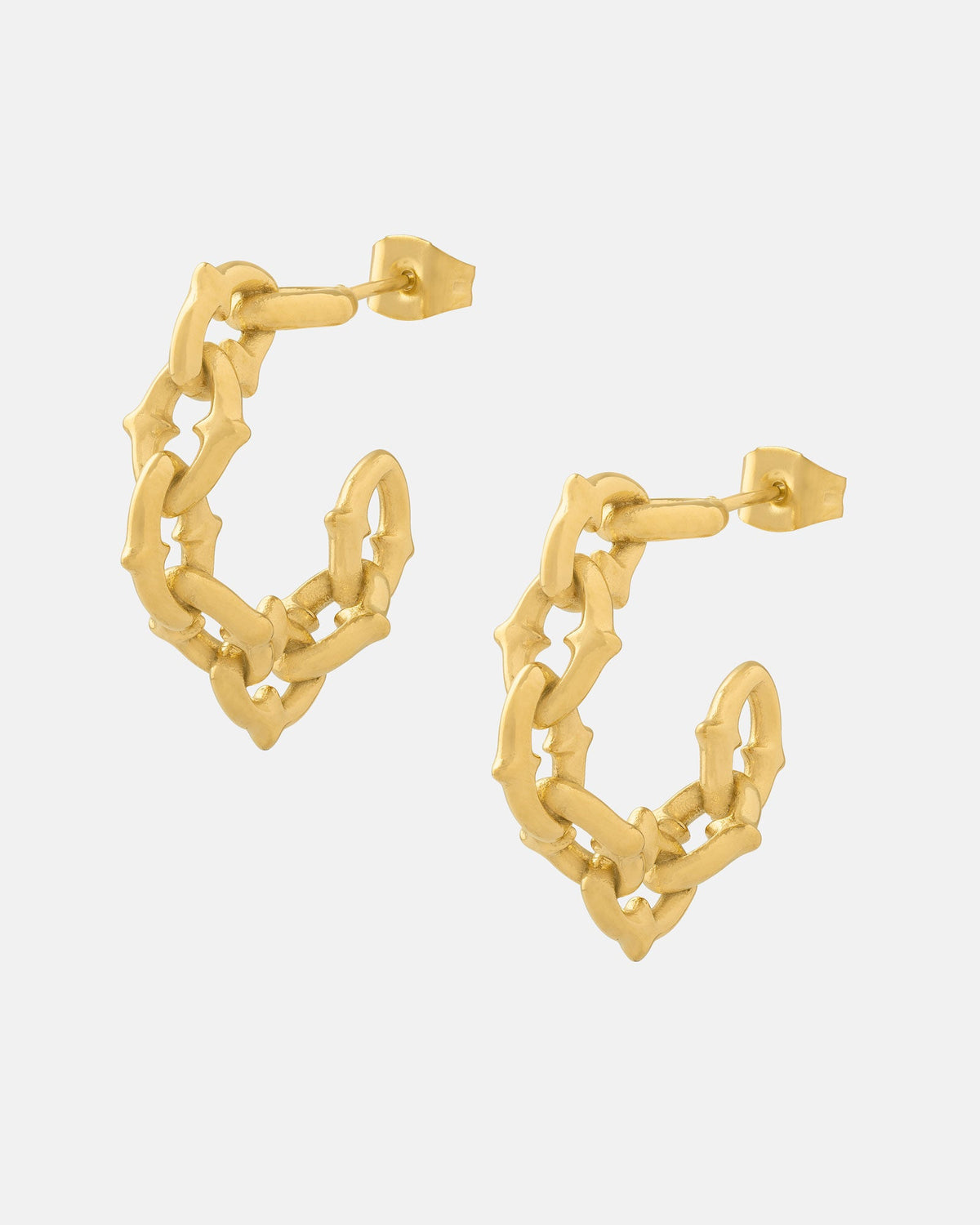 "The Cathedral" Hoop Earrings (Gold)