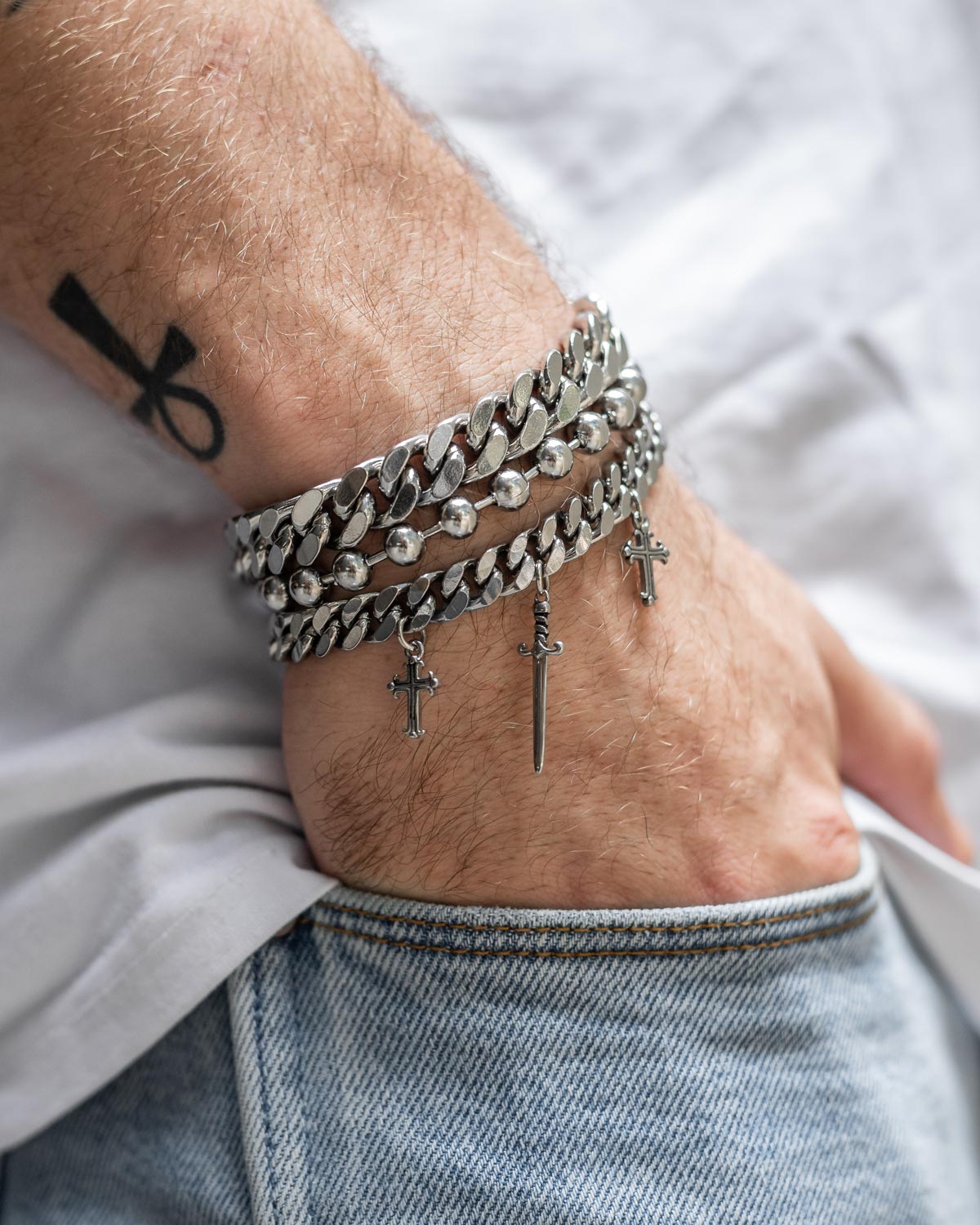 "Crusader" 9mm Cuban Bracelet