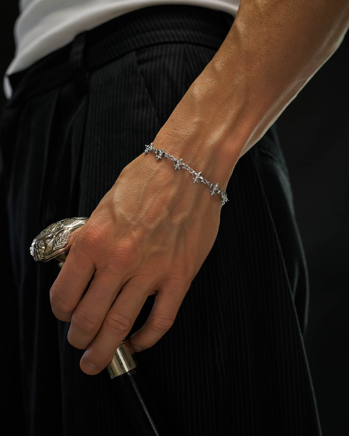 "Fleur De Lis" 10mm Bracelet