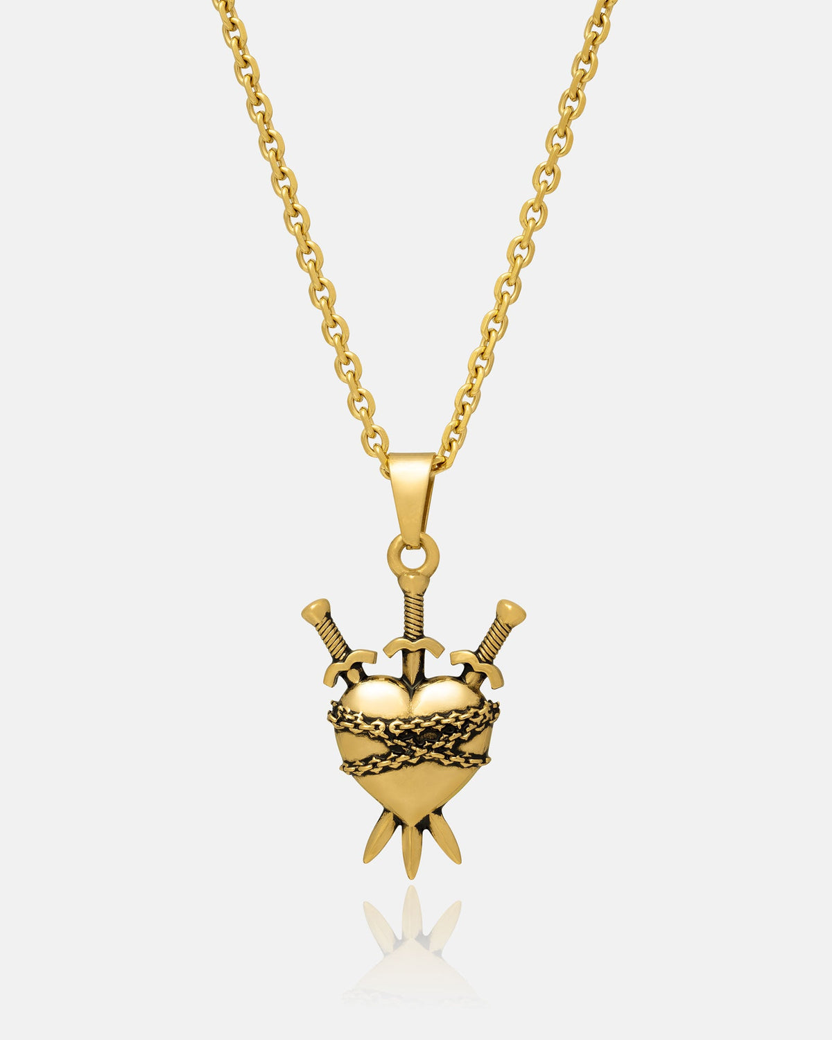 "3 of Swords” Pendant (Gold)