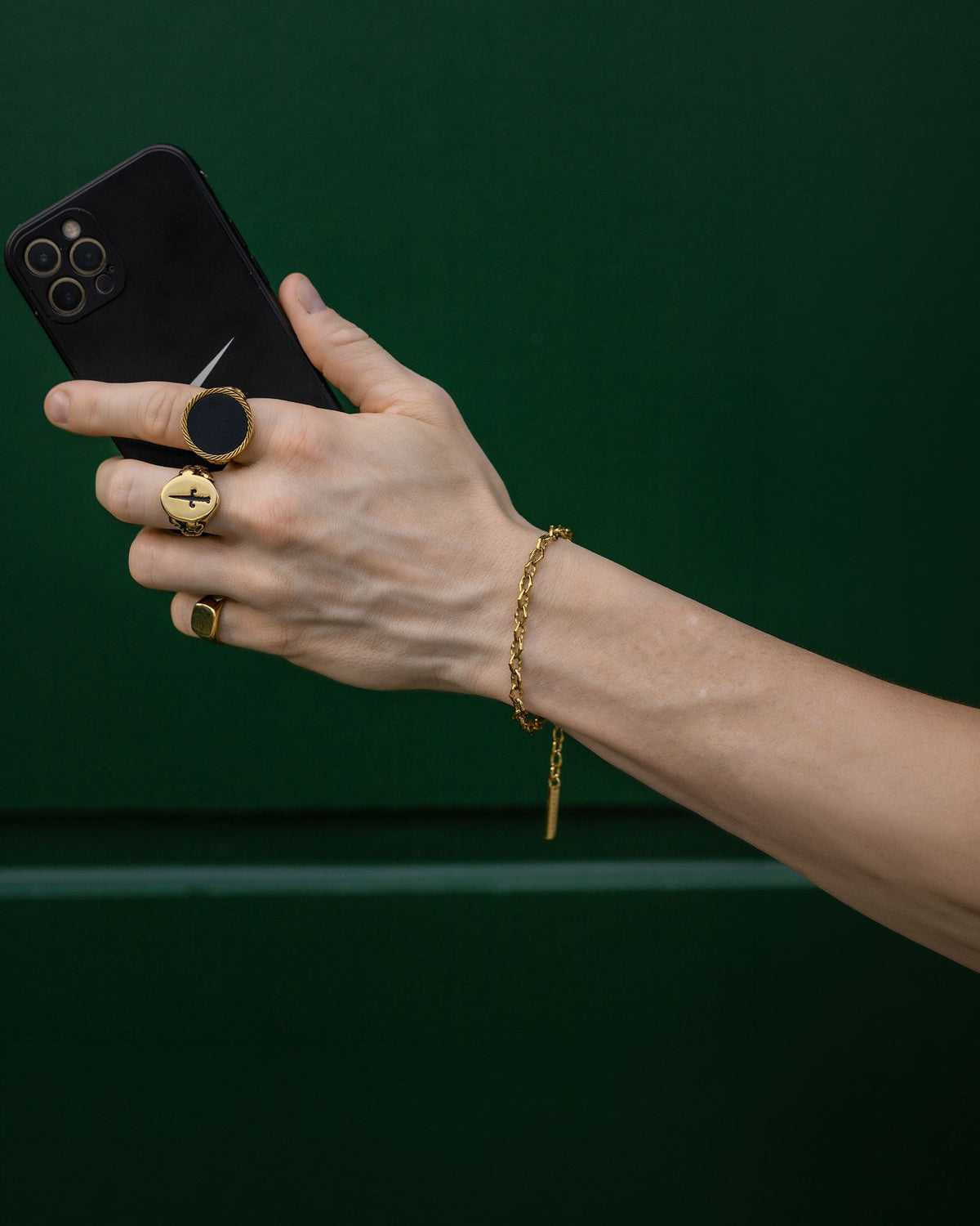 "The Cathedral" 6mm Spiked Bracelet (Gold)