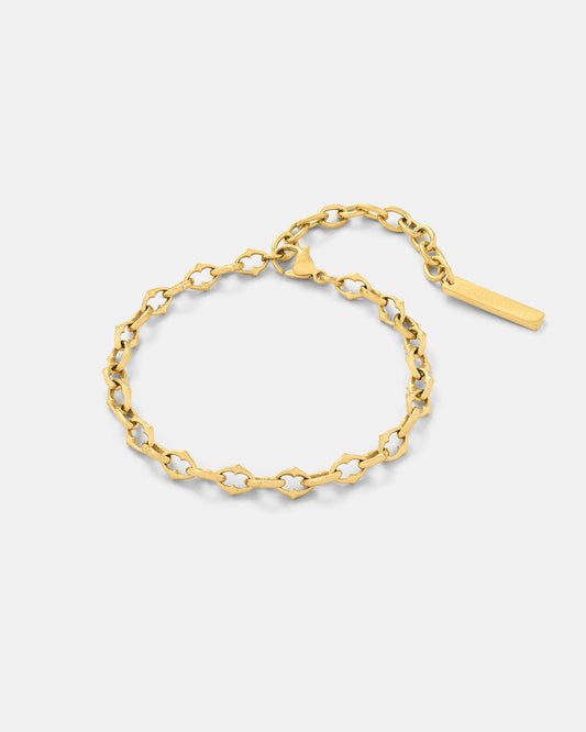 "The Cathedral" 6mm Spiked Bracelet (Gold)
