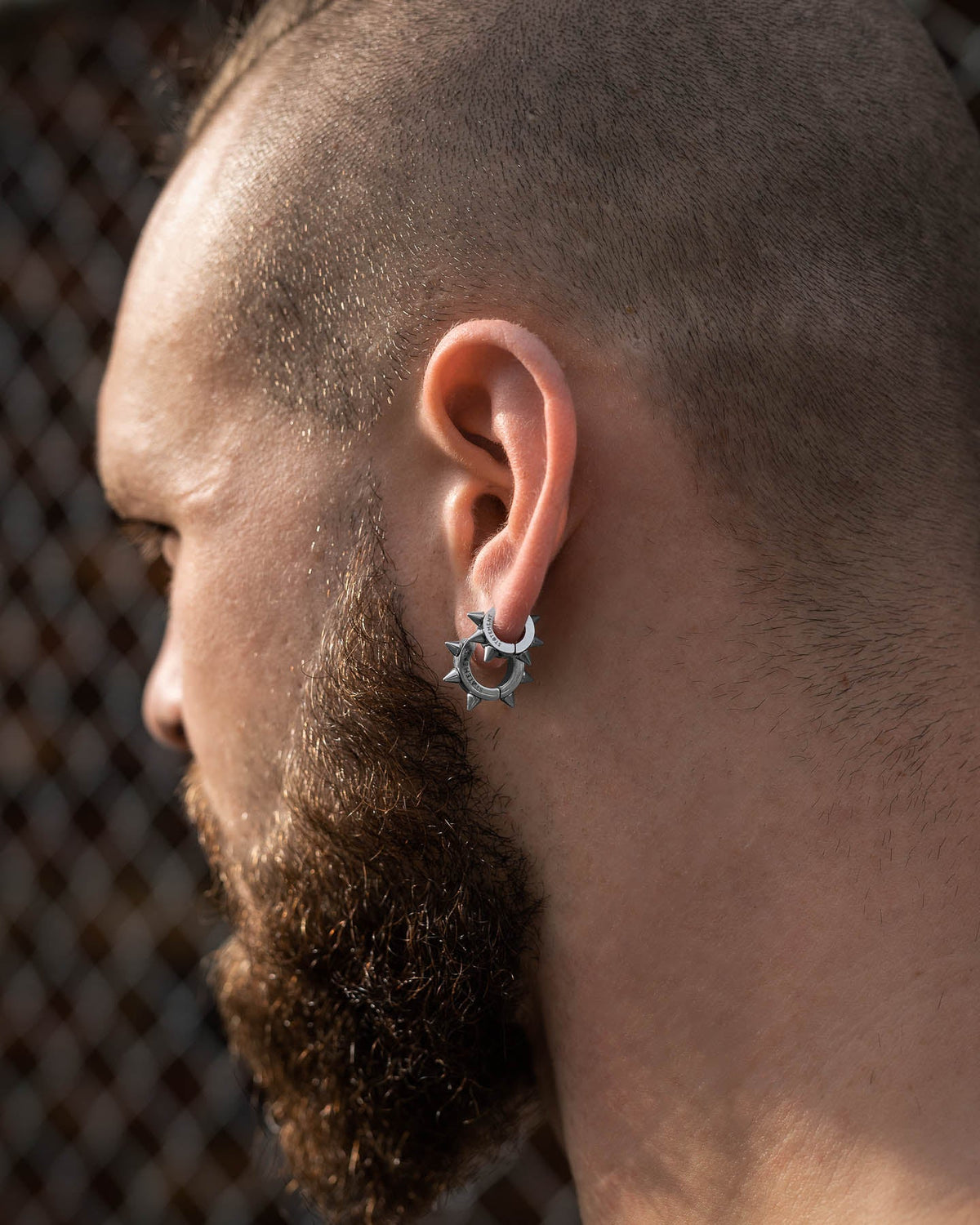 6mm Spiked Hoop Earrings