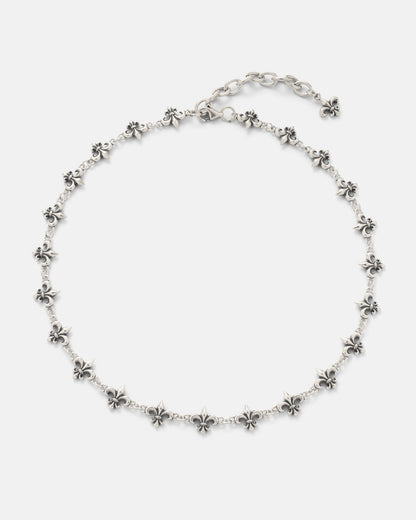 925 Sterling Silver "Fleur De Lis" 10mm Chain