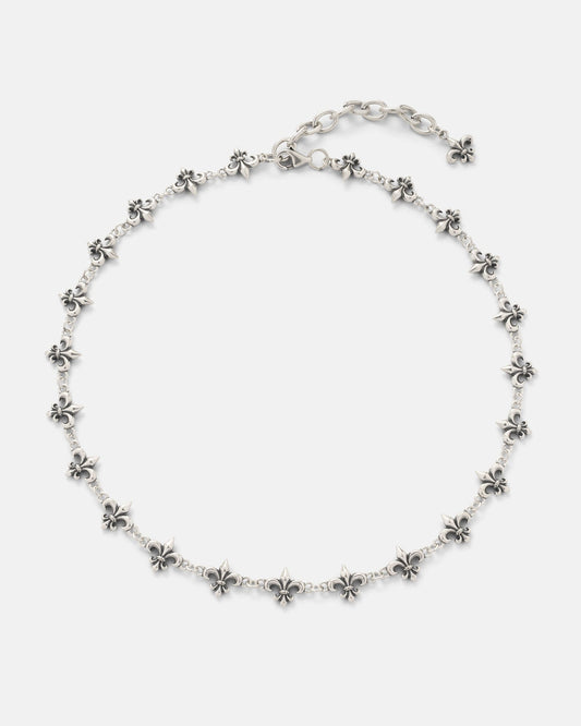 925 Sterling Silver "Fleur De Lis" 10mm Chain