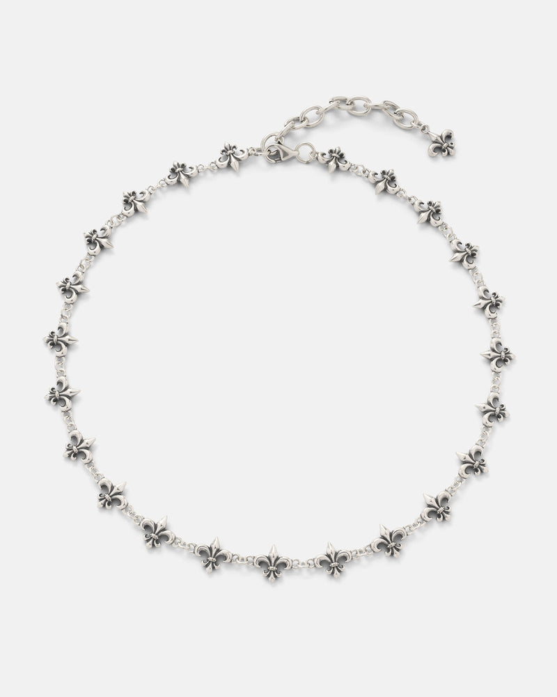 925 Sterling Silver "Fleur De Lis" 10mm Chain