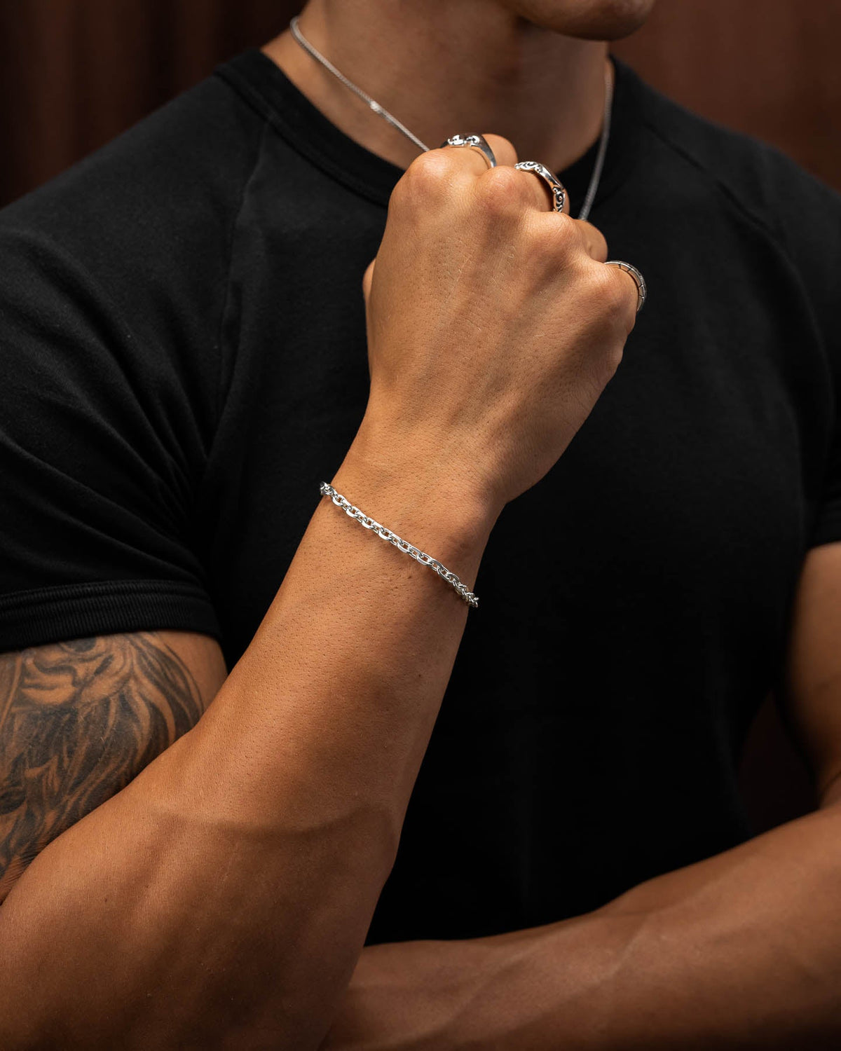 925 Sterling Silver 4.5mm Cable Chain Bracelet