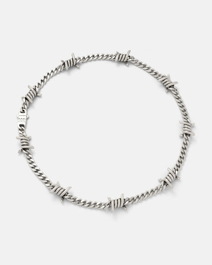 925 Sterling Silver 6mm Barbed Wire Cuban Chain