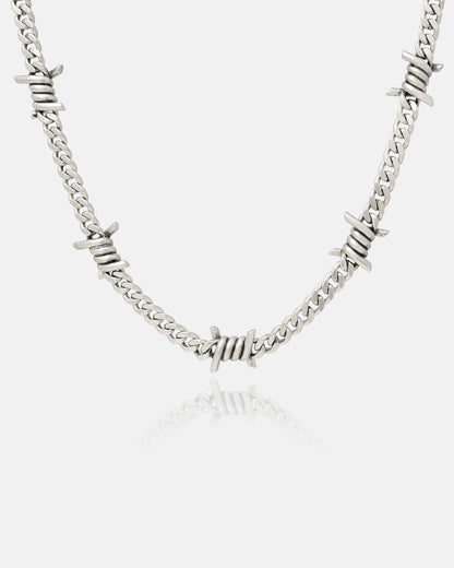 925 Sterling Silver 6mm Barbed Wire Cuban Chain