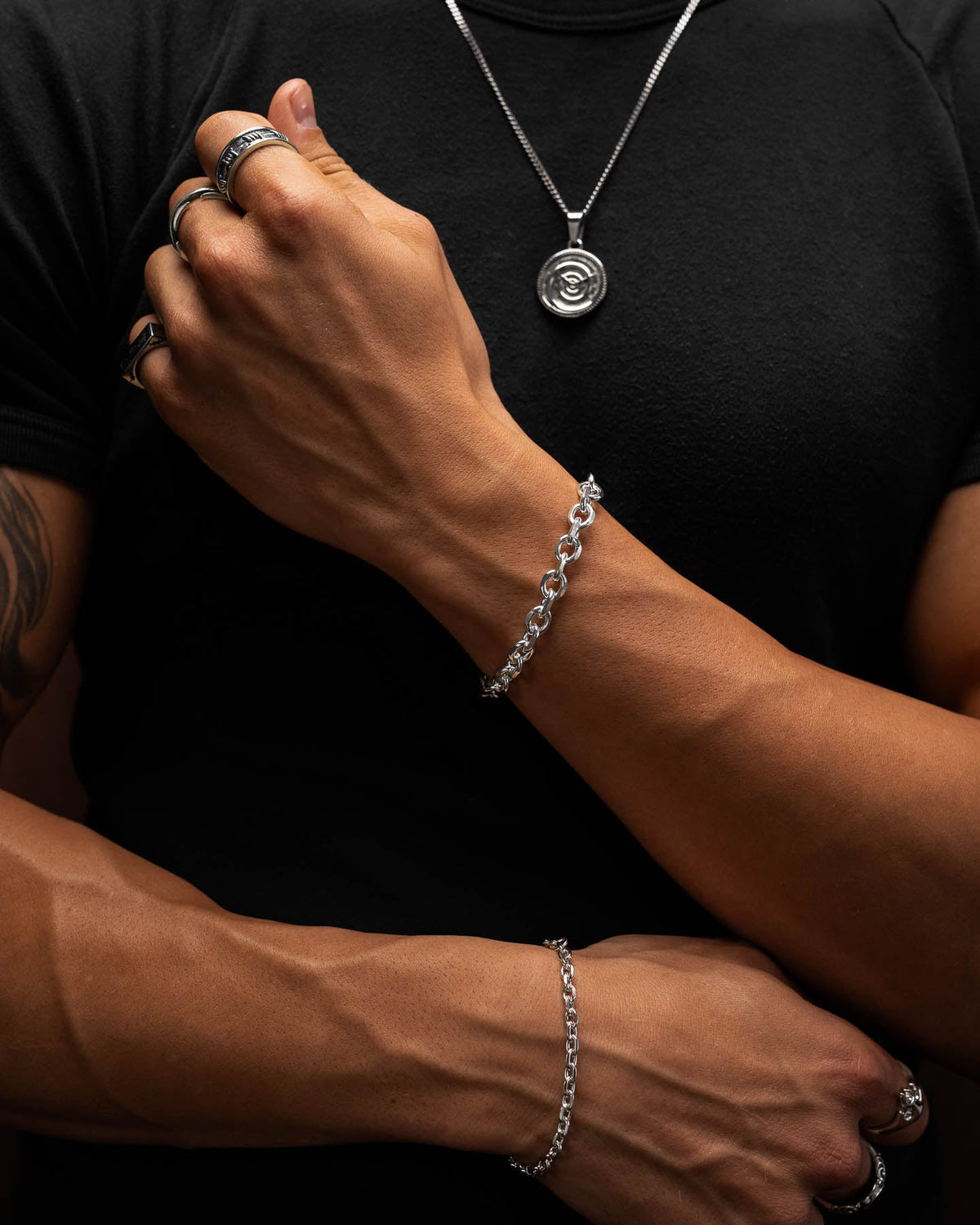 925 Sterling Silver 8mm Cable Bracelet
