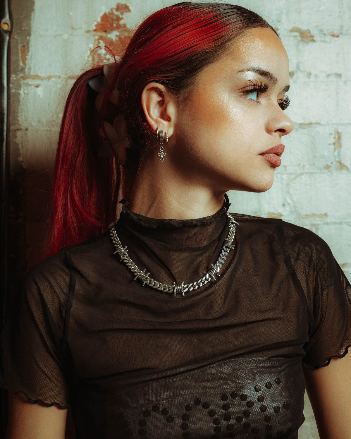 925 Sterling Silver 9mm Barbed Wire Cuban Chain