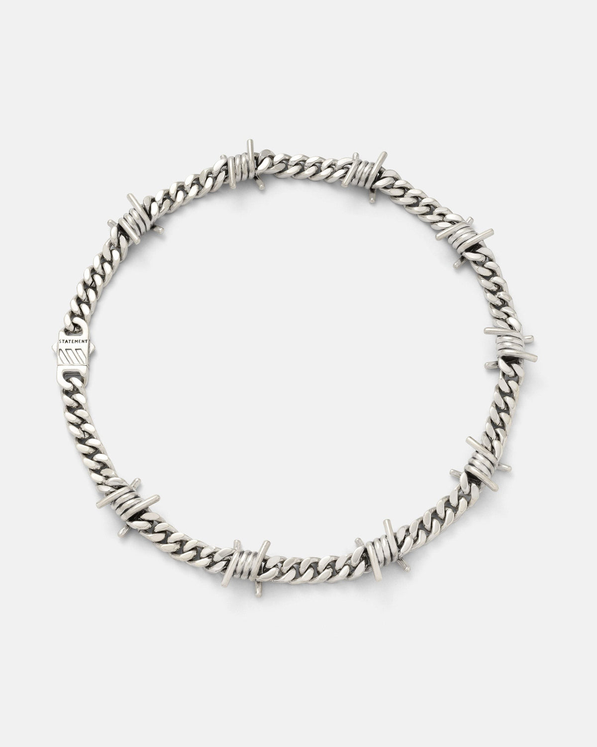 925 Sterling Silver 9mm Barbed Wire Cuban Chain