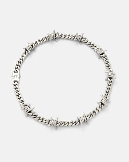 925 Sterling Silver 9mm Barbed Wire Cuban Chain