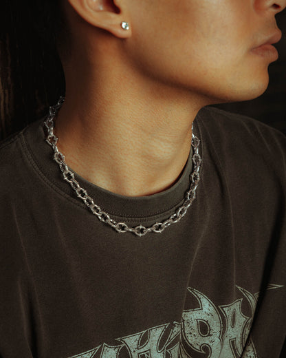 925 Sterling Silver "The Cathedral" 9mm Spiked Chain