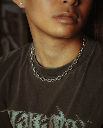 925 Sterling Silver "The Cathedral" 9mm Spiked Chain