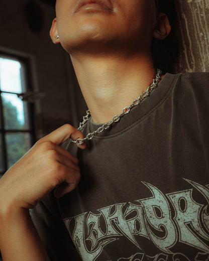 925 Sterling Silver "The Cathedral" 9mm Spiked Chain