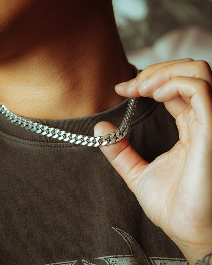 925 Sterling Silver 9mm Cuban Chain