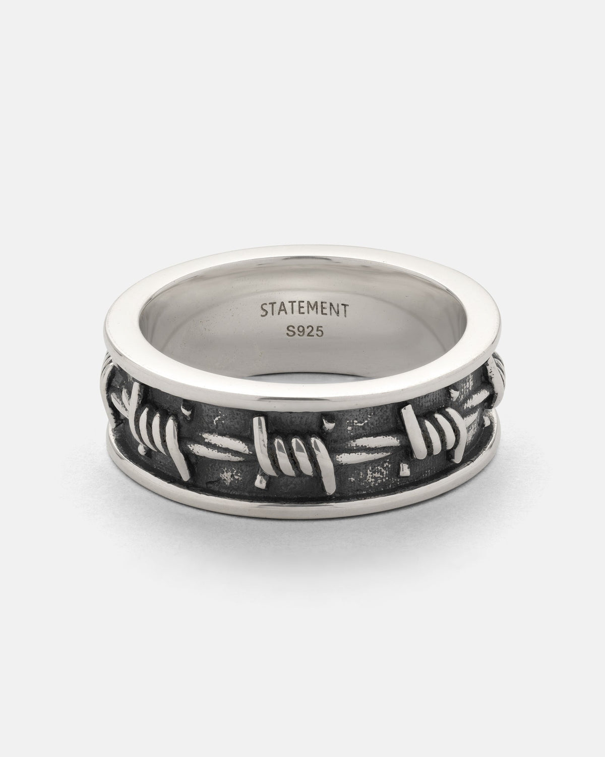 925 Sterling Silver Barbed Wire Ring