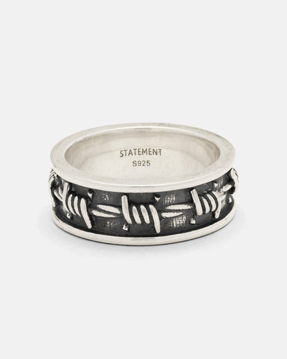 925 Sterling Silver Barbed Wire Ring
