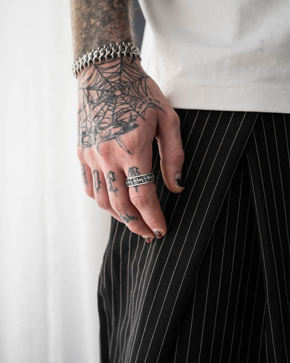 925 Sterling Silver Barbed Wire Ring