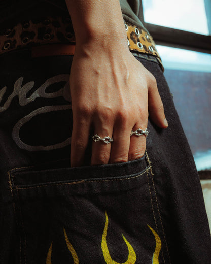 925 Sterling Silver "The Cathedral" Spiked Ring