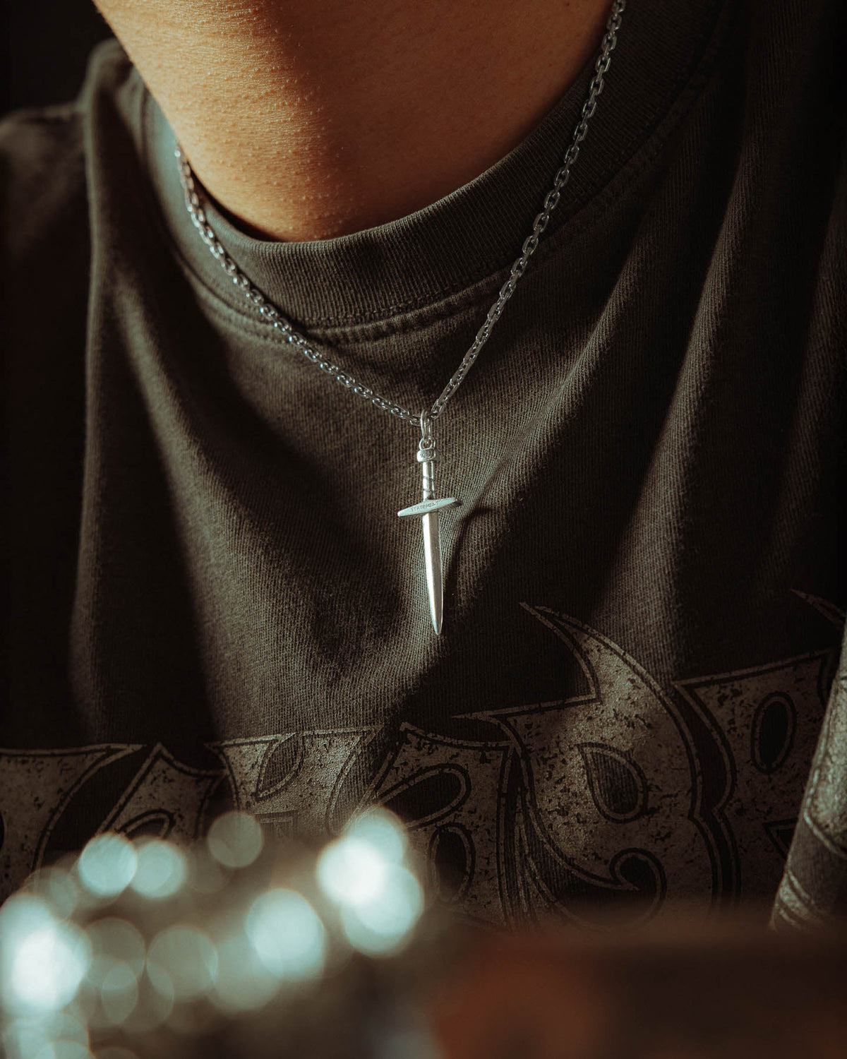 925 Sterling Silver Dagger Pendant