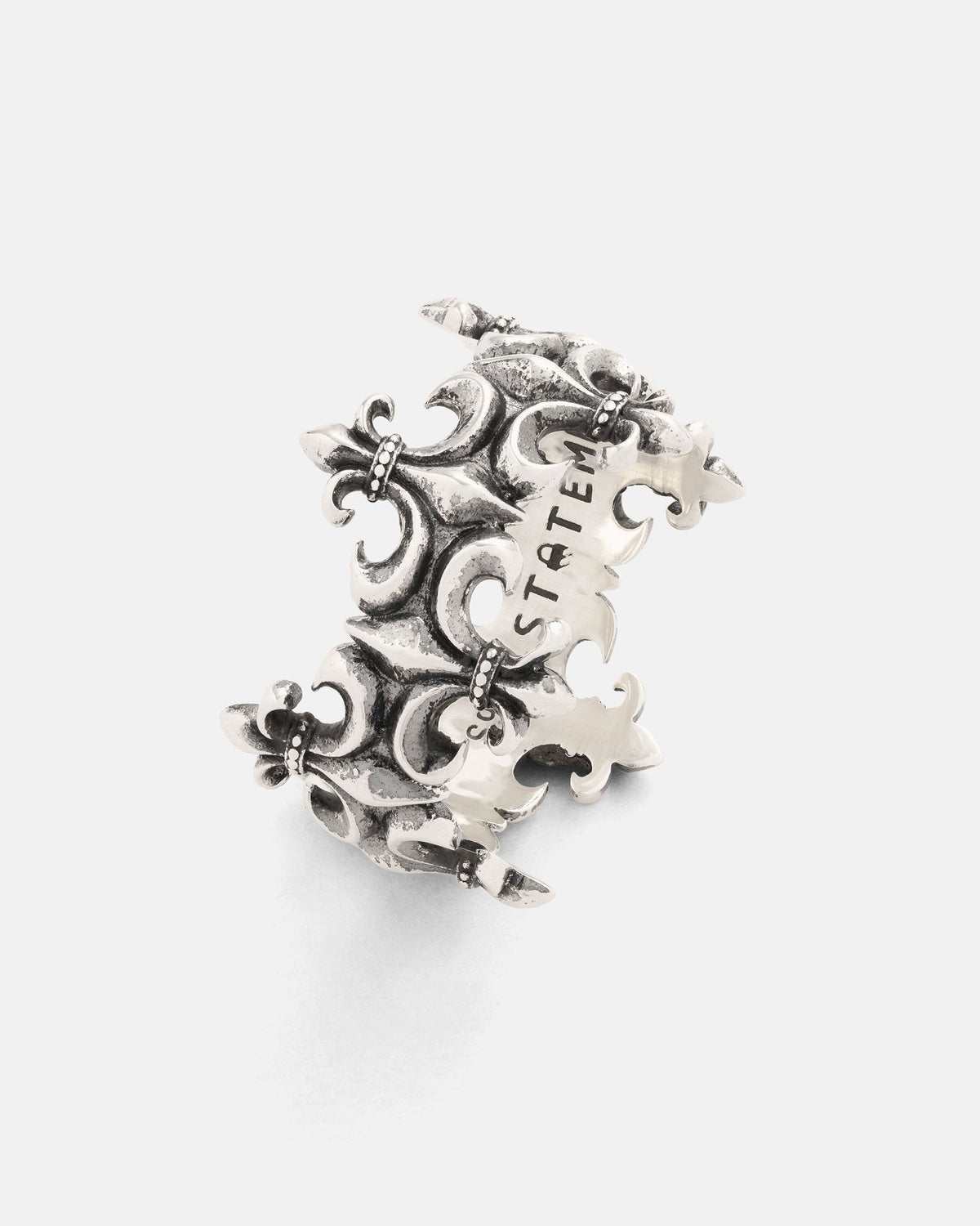 925 Sterling Silver "Crested" Fleur De Lis Ring