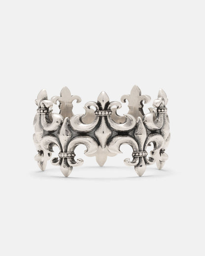 925 Sterling Silver "Crested" Fleur De Lis Ring