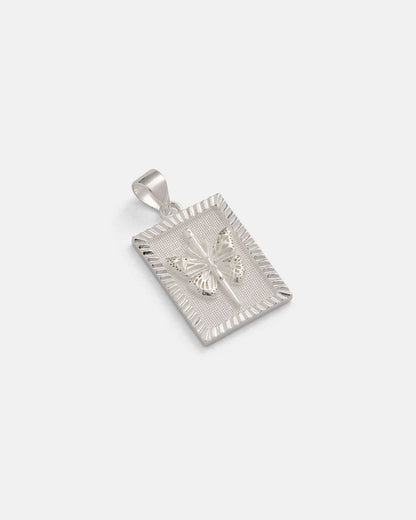 925 Sterling Silver Mini Butterfly Tag Pendant