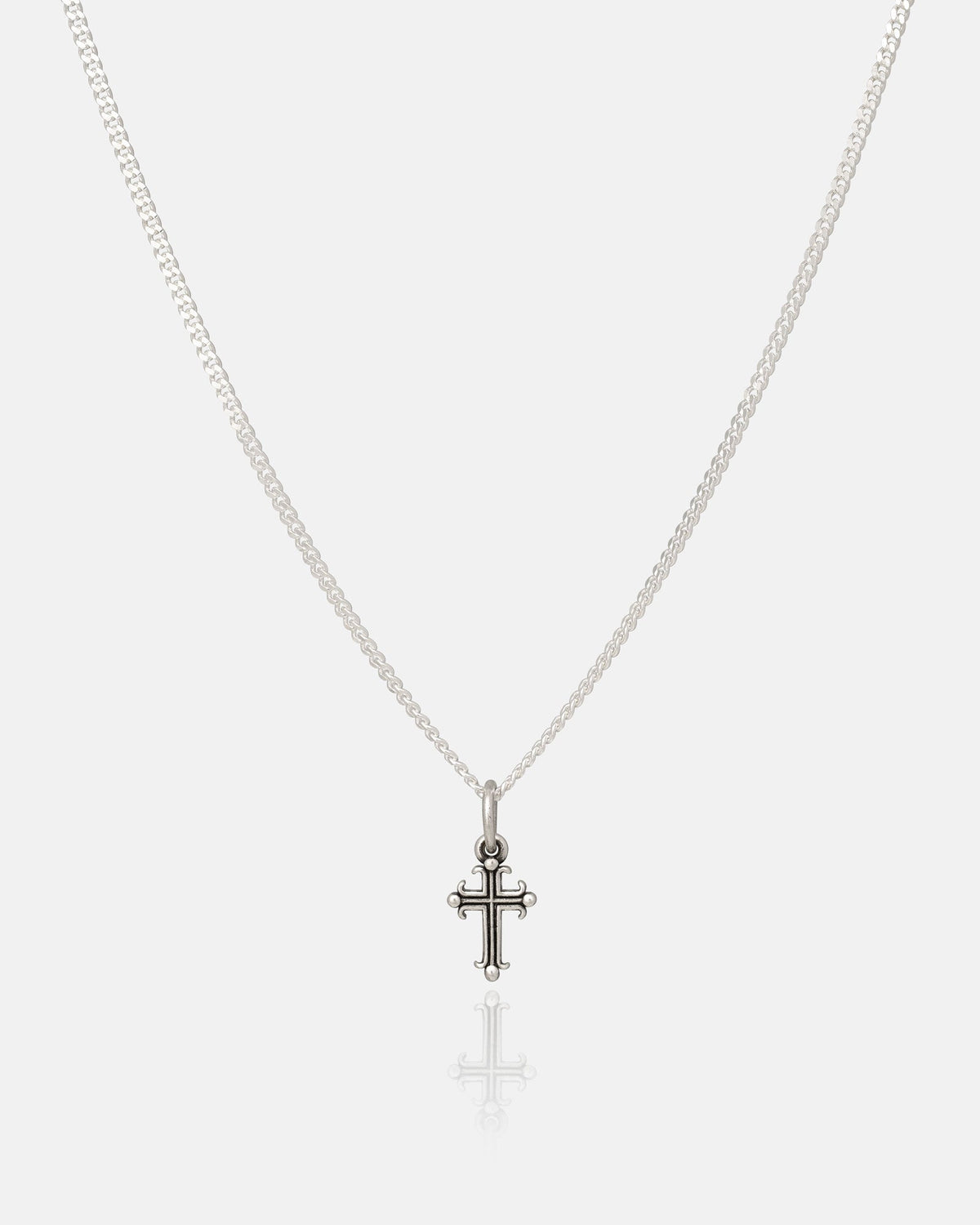 925 Sterling Silver Mini French Cross Pendant