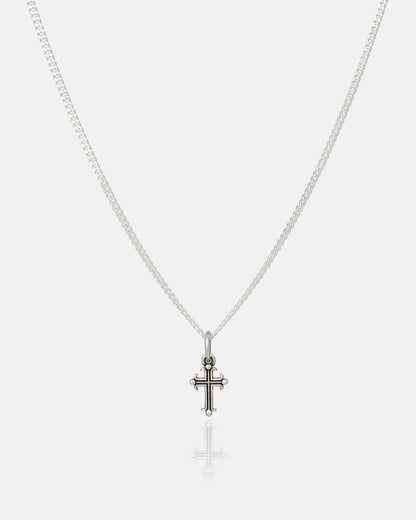 925 Sterling Silver Mini French Cross Pendant