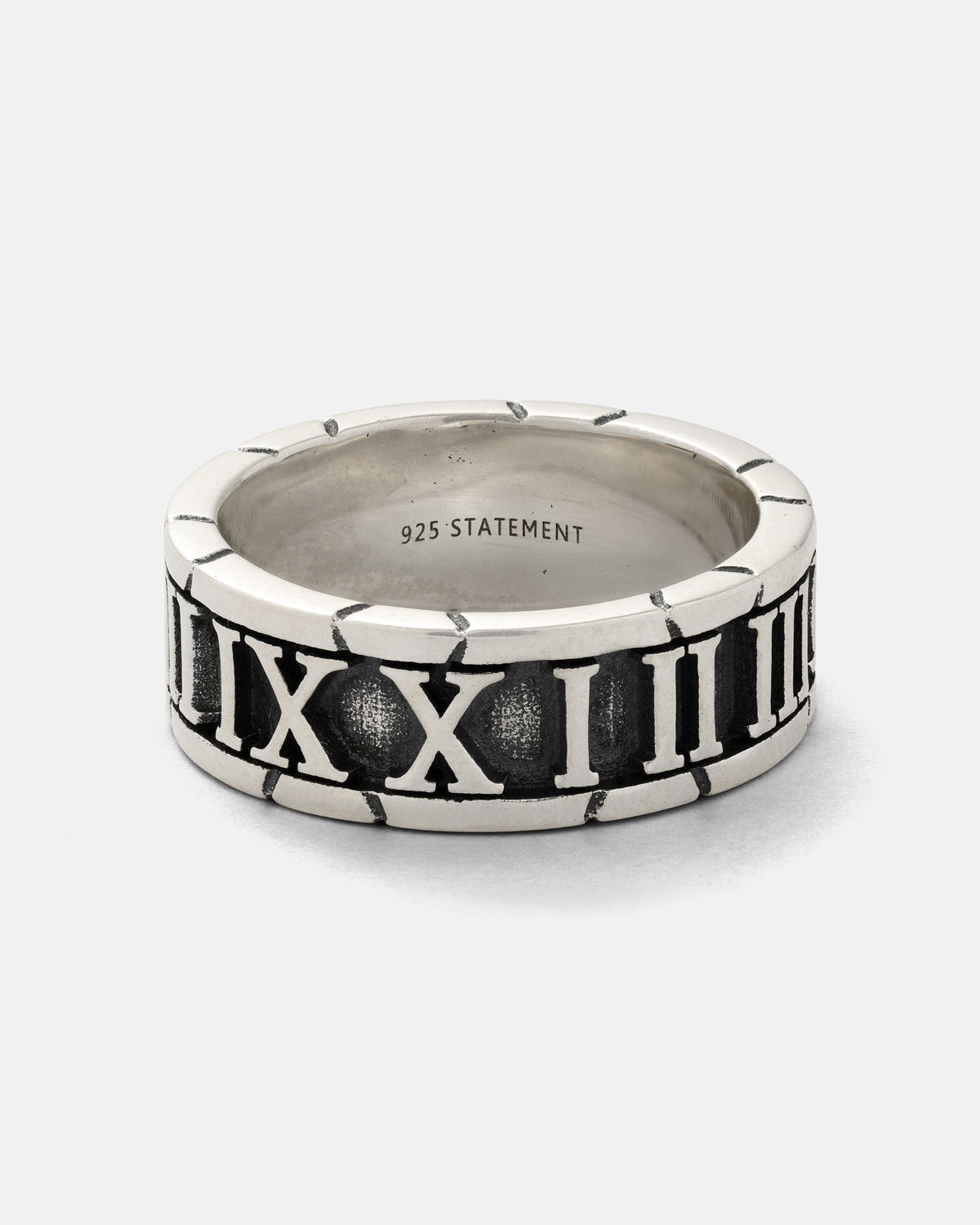 925 Sterling Silver Numerals Ring
