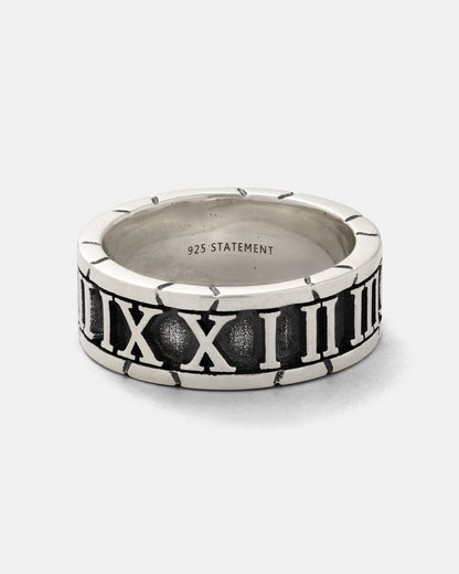 925 Sterling Silver Numerals Ring