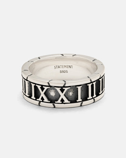 925 Sterling Silver Numerals Ring