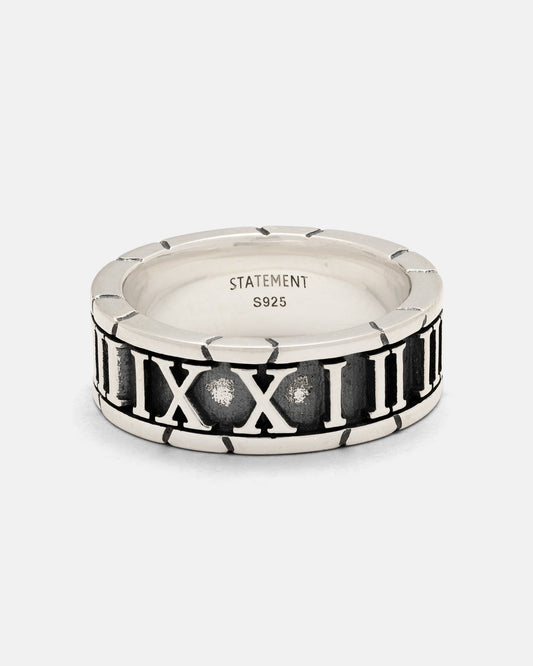 925 Sterling Silver Numerals Ring
