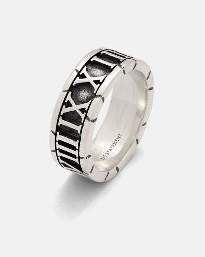 925 Sterling Silver Numerals Ring