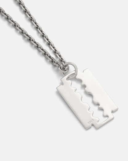925 Sterling Silver Razor Blade Pendant