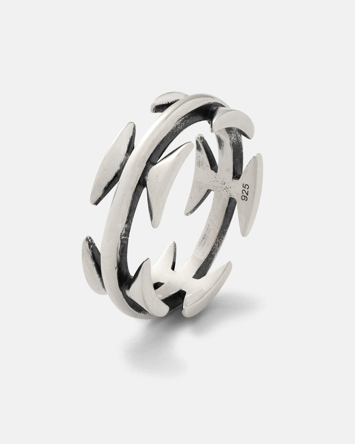 925 Sterling Silver Razor Wire Ring