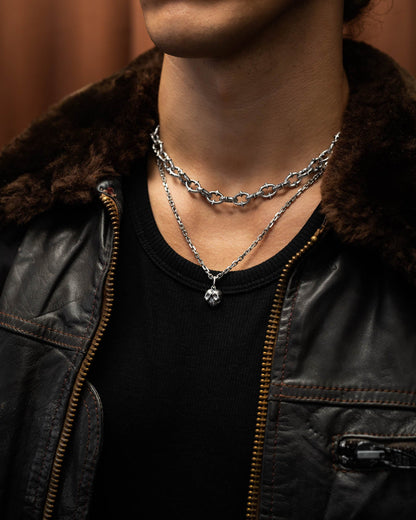 925 Sterling Silver Skull Heart Pendant