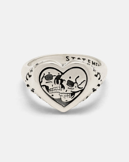 925 Sterling Silver Skull Heart Ring