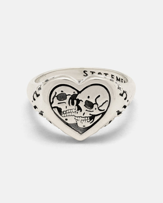 925 Sterling Silver Skull Heart Ring