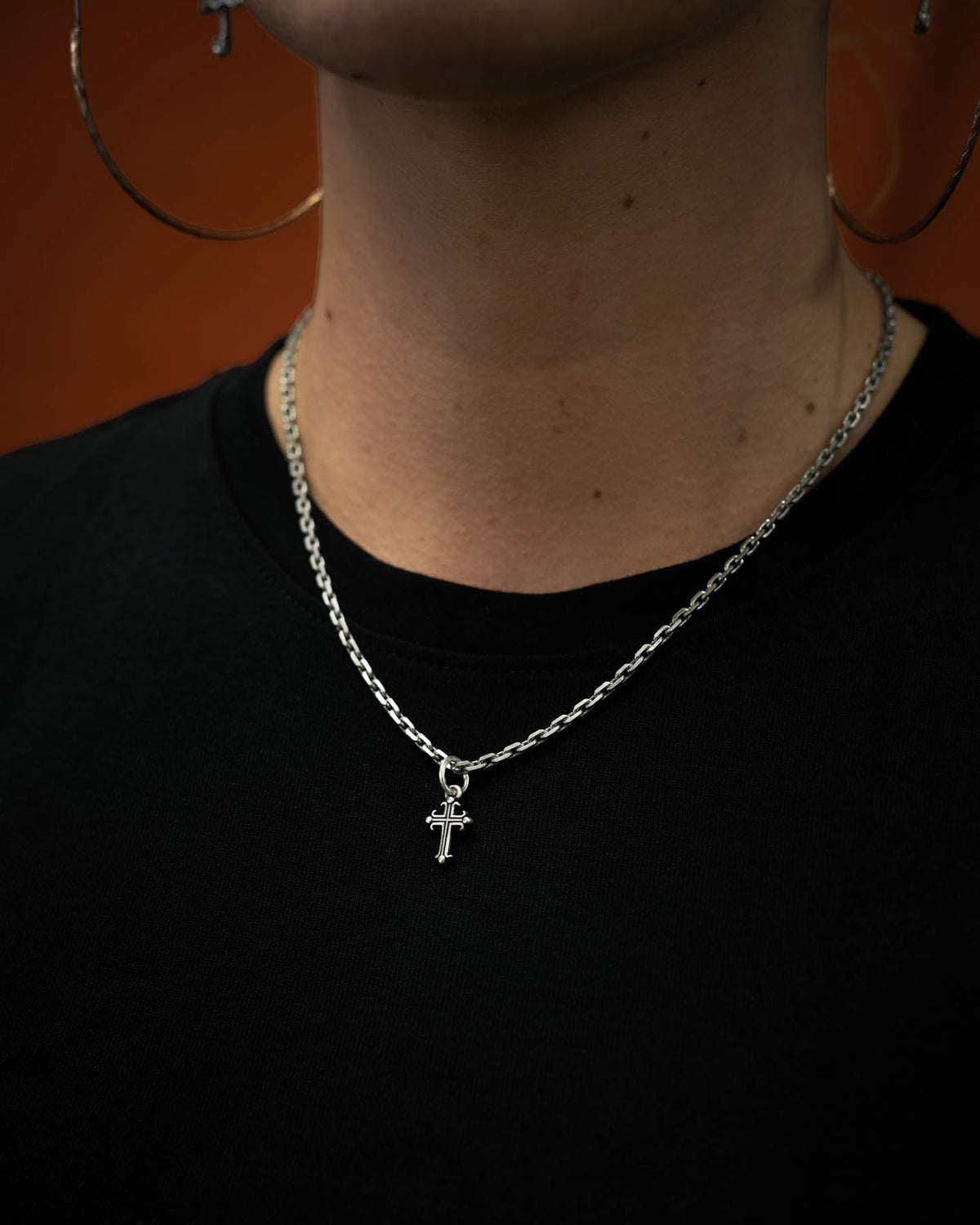 925 Sterling Silver Mini French Cross Pendant