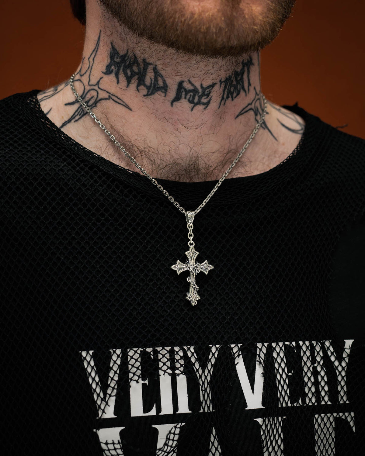 925 Sterling Silver Mini "The Ruins" Cross Pendant