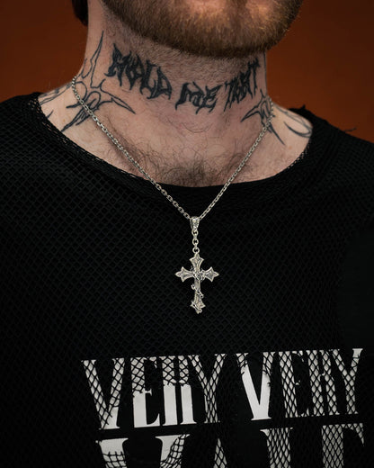 925 Sterling Silver Mini "The Ruins" Cross Pendant