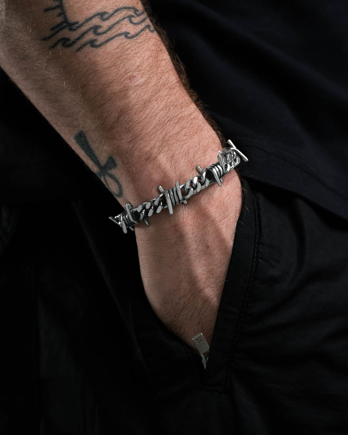 9mm Barbed Wire Cuban Bracelet