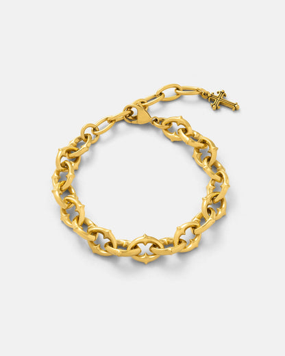 "The Cathedral" 9mm Spiked Bracelet (Gold)