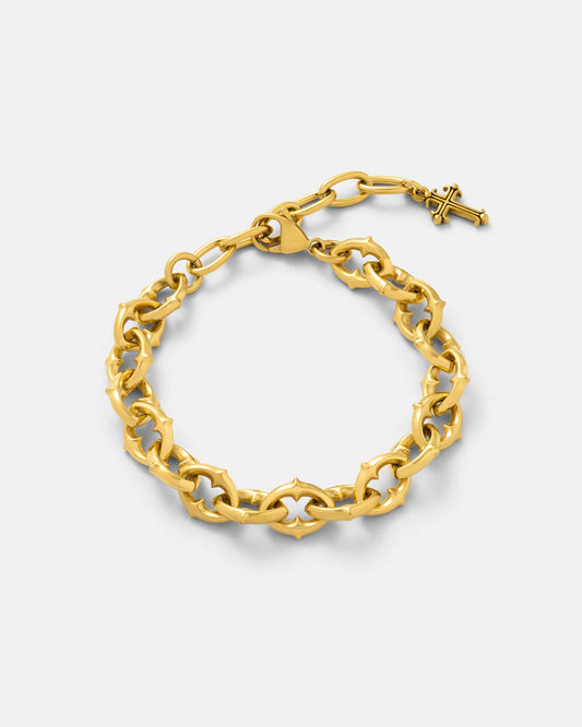 "The Cathedral" 9mm Spiked Bracelet (Gold)