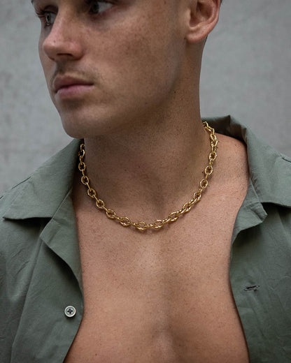 "The Cathedral" 9mm Spiked Chain (Gold)
