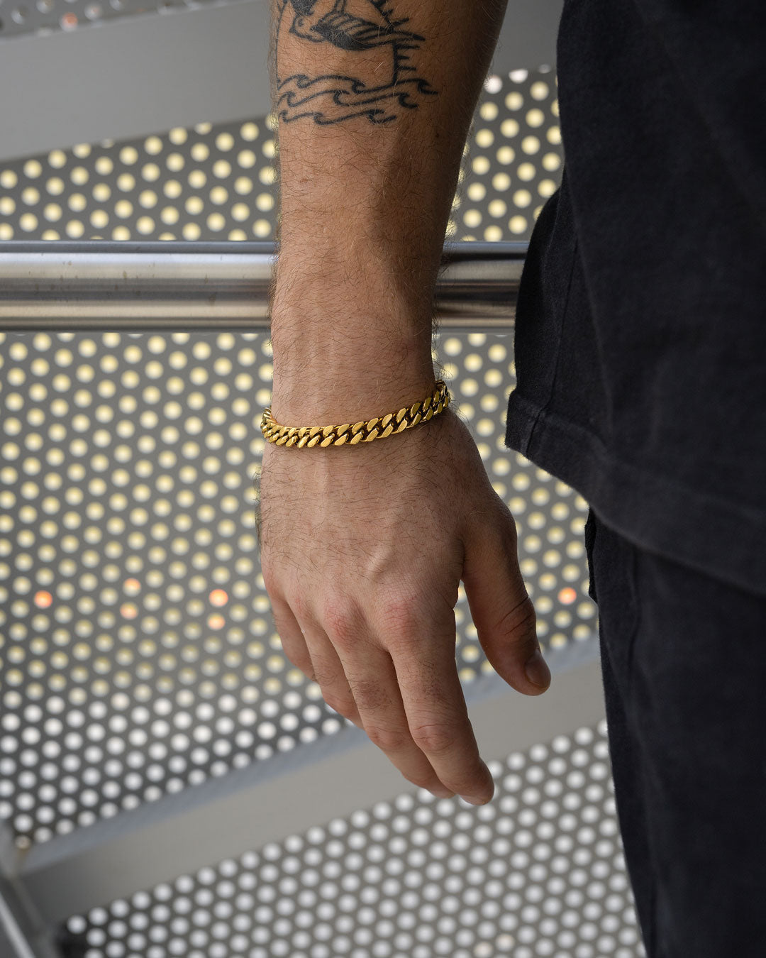 9mm Cuban Bracelet (Gold)